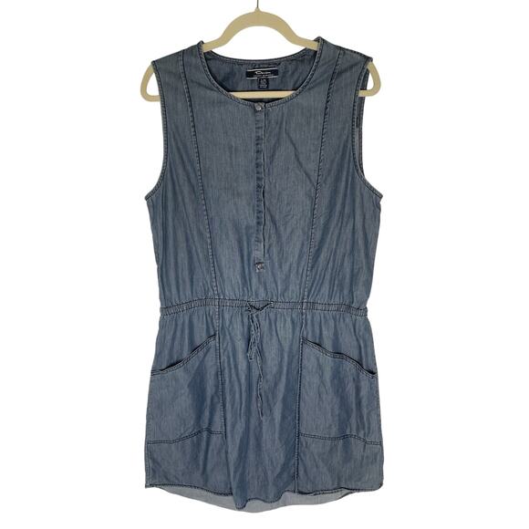 Denim by Tommy Bahama Denim Blouson Dress Size Large Has Pockets - Picture 1 of 5